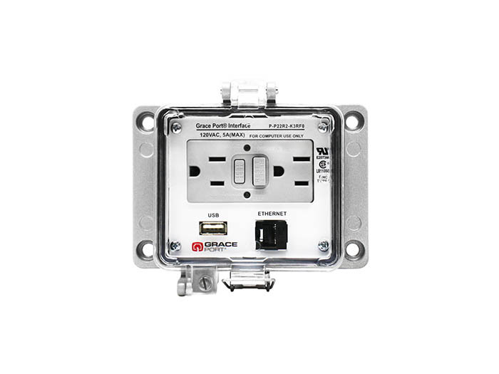 P-P22R2-K3RF0 Bulkhead Panel Interface Connector, Aluminum Housing
