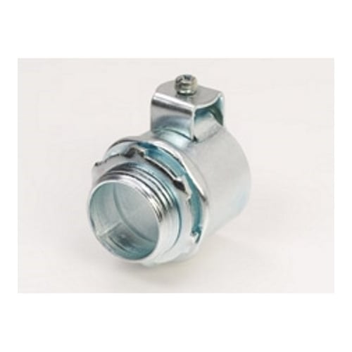572-S Bridgeport U-Shaped Strap Connector, 3/4 in Trade, 1 Conductor, 0.945 in Cable Openings, Steel, Electro-Plated Zinc