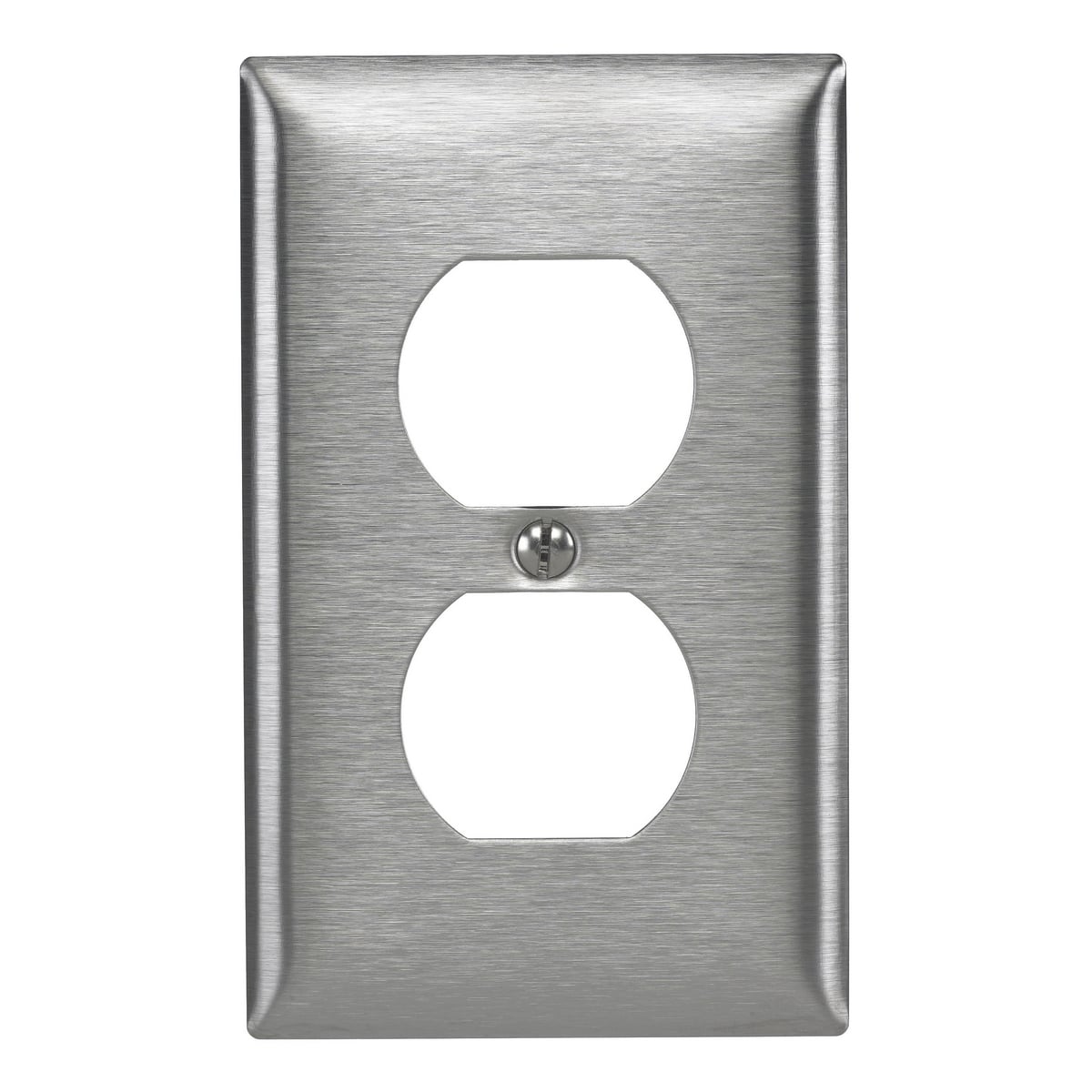 SS8L Non-Magnetic Standard Wall Plate, 1 Gangs, 6.41 in W x 4.5 in H, 430 Stainless Steel, Metallic