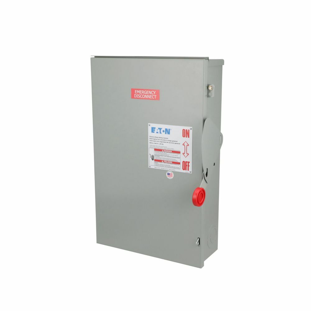 DG225URKN-00EM General Duty Non-Fusible Safety Switch, 240 V, 400 A, 2 Poles