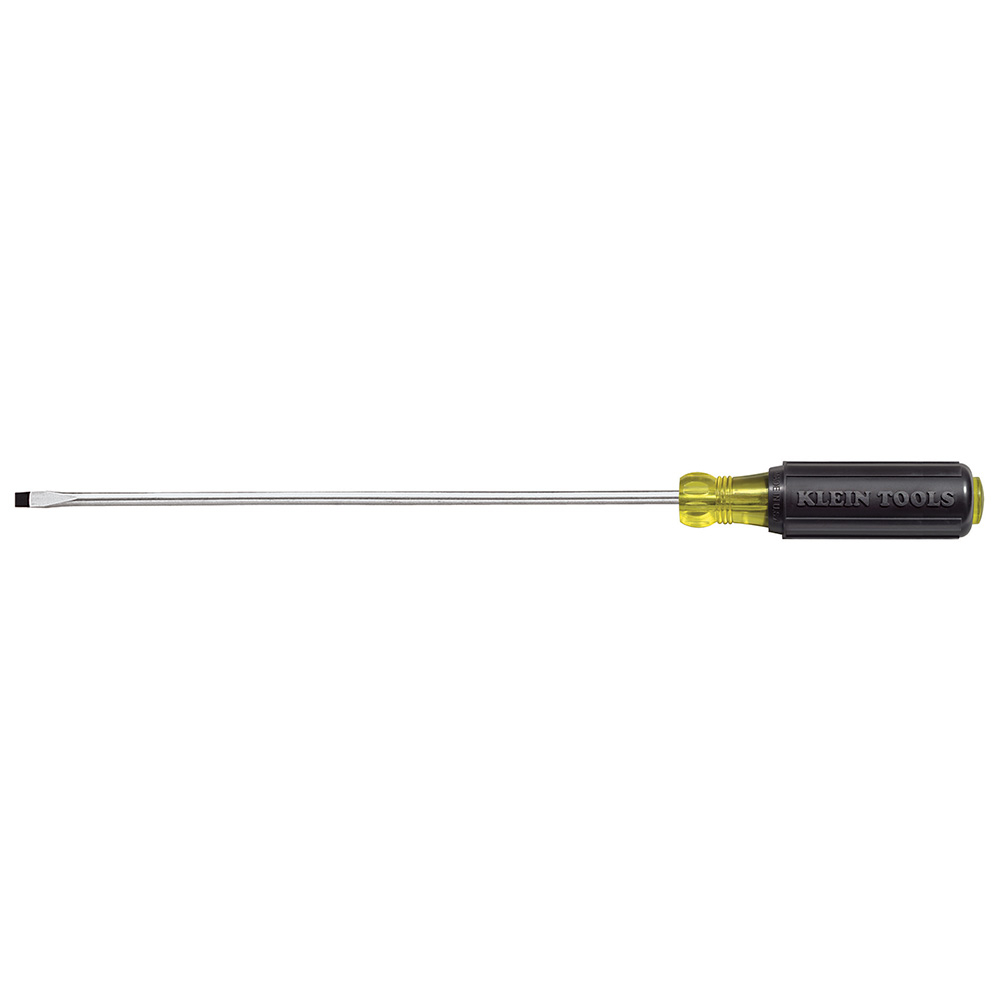 608-6 Cushion-Grip Miniature Screwdriver, 1/8 in Cabinet Point, Steel Shank, 8-3/4 in OAL, Rubber Handle, Polished Chrome, ANSI/ASME Specified