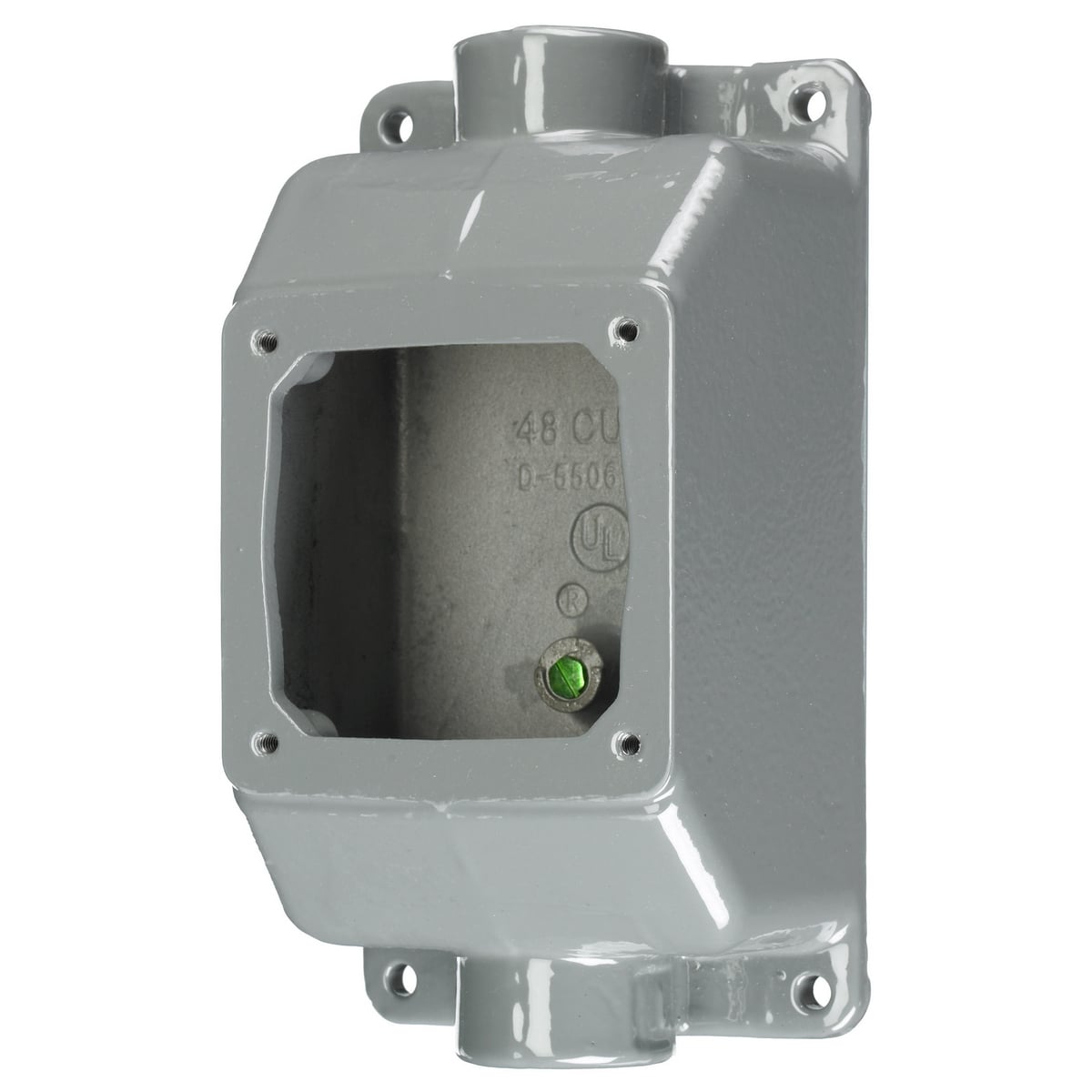 FT302W 1-Outlet, 4-1/2 in H x 3.06 in W x 7.14 in D, For Use With 16, 20, 30 and 32 A Shrouded Watertight Twist-Lock and IEC Pin and Sleeve Devices, Cast Aluminum