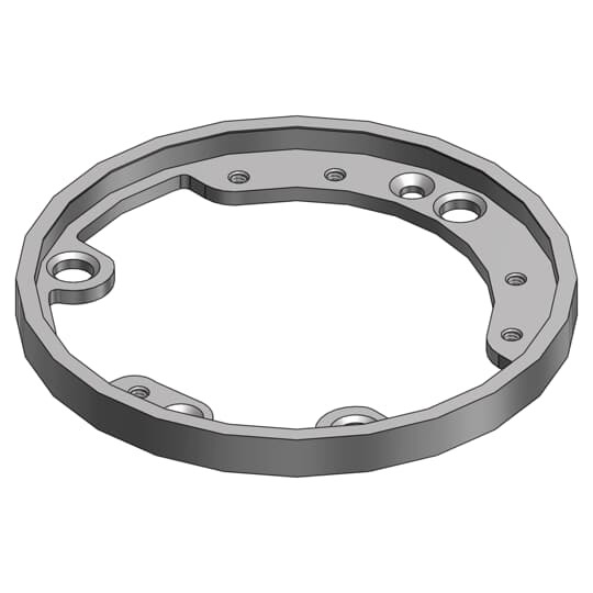 600-4-FL-AL Steel City Flush Service Edge Ring, Aluminum