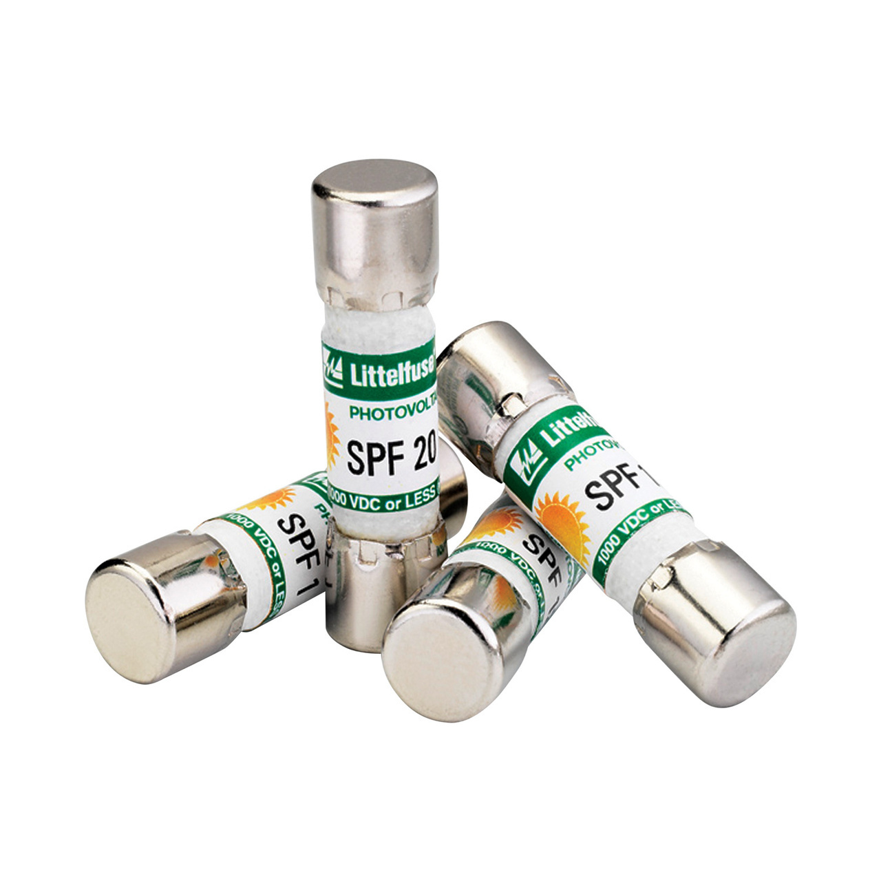 SPF020 Powr-Gard Fast Acting Full Range Solar Fuse, 20 A, 1 kV DC, 20 kA, Cylindrical Body