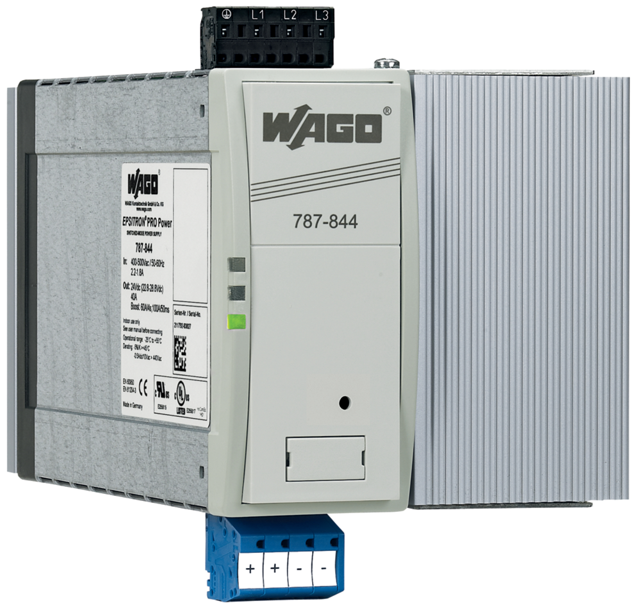 787-844 3-Phase, 780 V Input, 24 V DC Output, DIN Rail Mount