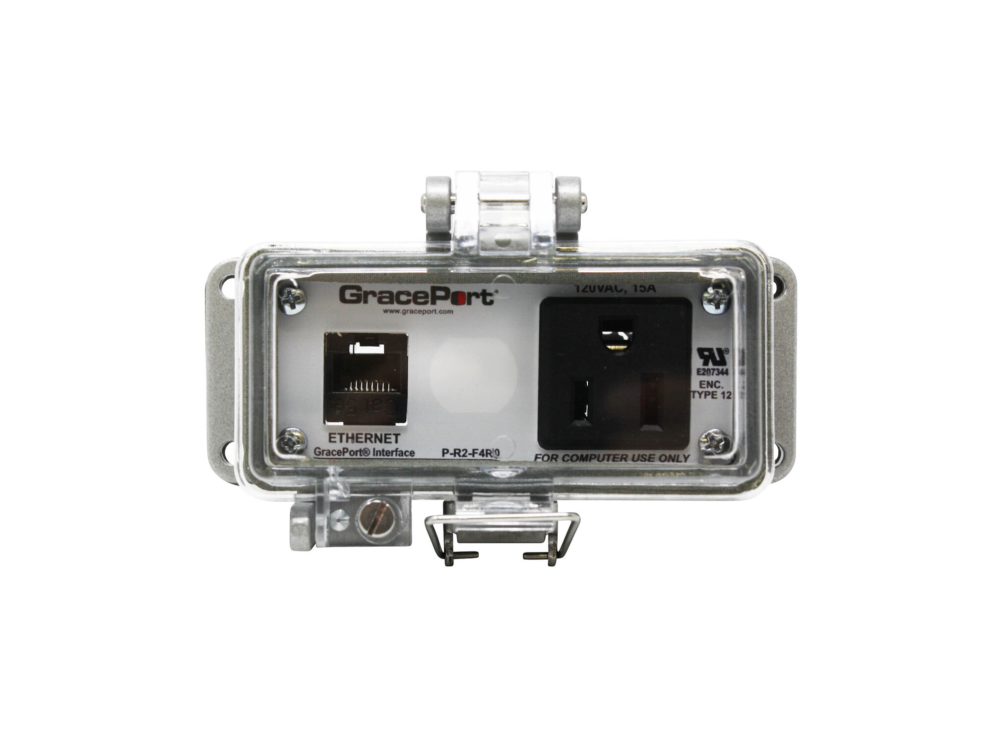 P-R2-F4R0 Ethernet Panel Interface Connector, Aluminum Housing