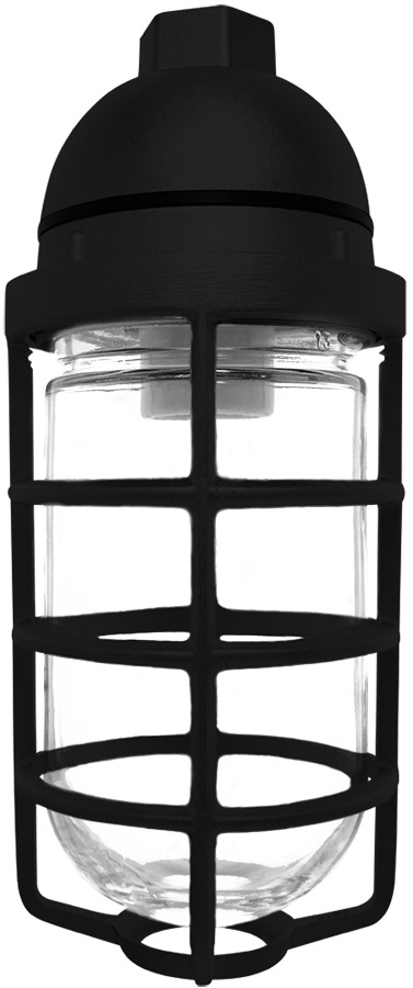 VP100DGB-3/4 VP1 Vaporproof Light Fixture, A19 Lamp, 120, 208, 240, 277 V, Black Housing