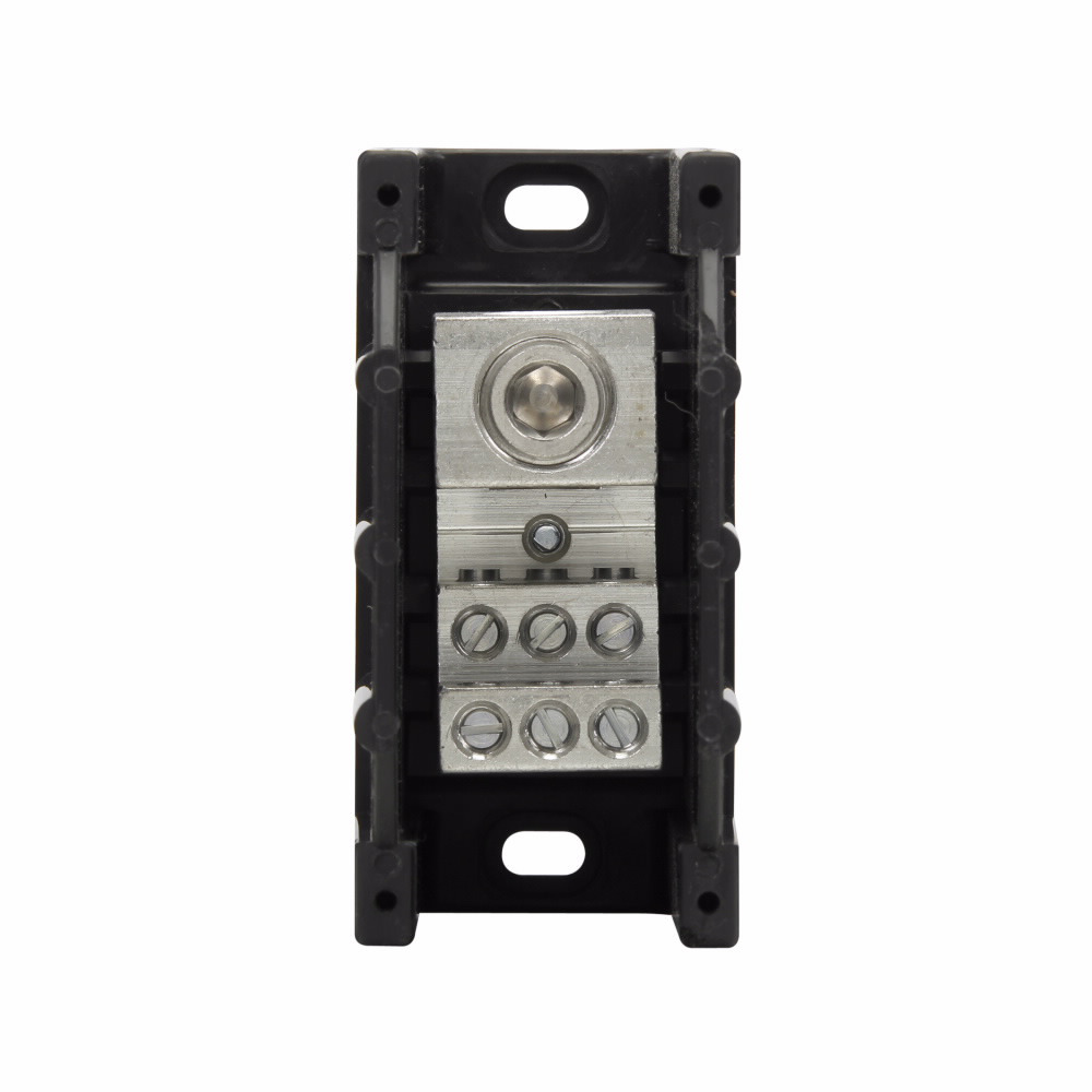 16323-1 Barrier Splicer Power Distribution Block, 600 V AC/DC, 310 A, 1 Pole, 6 AWG to 350 kcmil Wire, Aluminum/Thermoplastic