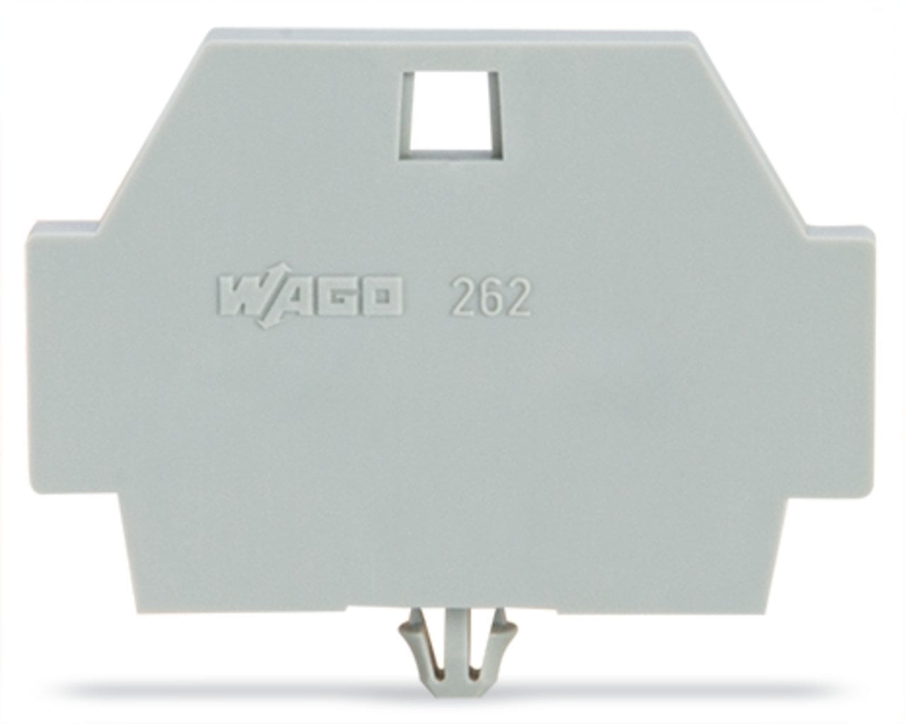 262-371 End plate, -60 to 105 degree C Continuous Operating Temperature, Polyamide, Gray