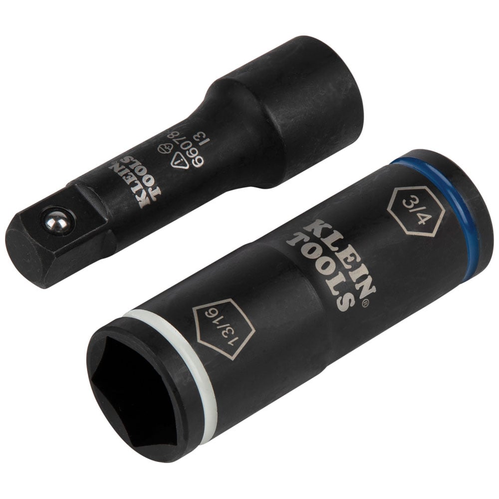66080 Socket, 1/2 in Drive Square Drive, 13/16, 3/4 in Socket Impact Socket, 6 Points
