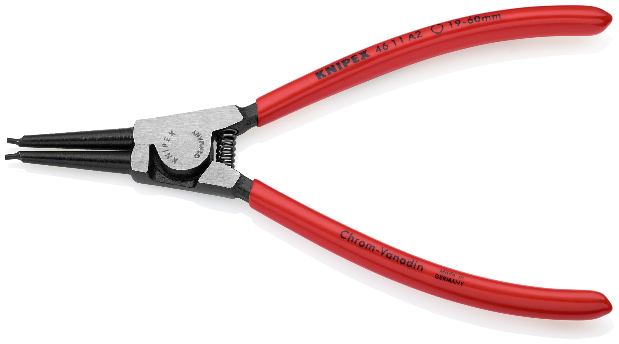 External Snap Ring Pliers-Forged Tips, 7 1/4 in., Plastic coating, 5/64 in. Tips