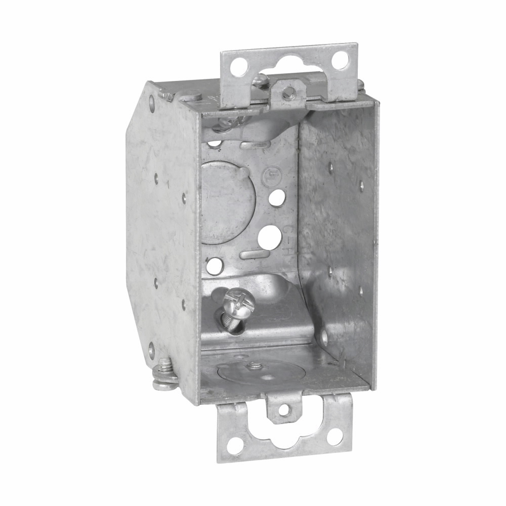 TP138 Thepitt Gangable Welded Switch Box, Steel, 10.5 cu-in Capacity, 1 Gang, 1 Knockout