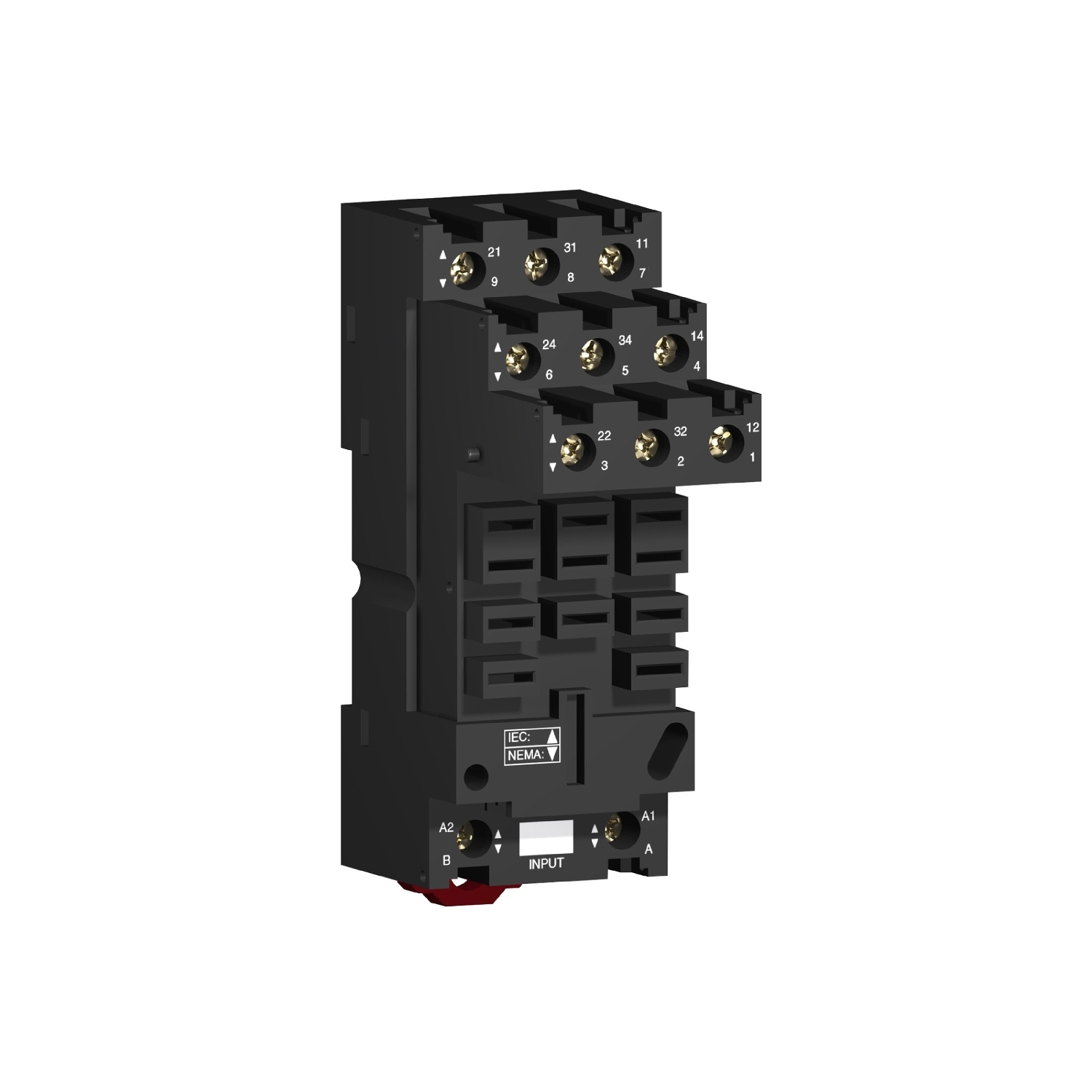 RUZSF3M Relay Socket, 250 V AC, 5 to 12 A, For Use With RUM (2CO), RUM (3CO) Plug-In Relay, 11 Pin