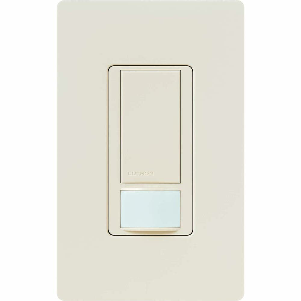 MS-VPS2-LA Maestro Motion Sensor Switch, Vacancy, Ground or Neutral Required, 2 Amp Lighting, 120V, 1 Pole, Light Almond