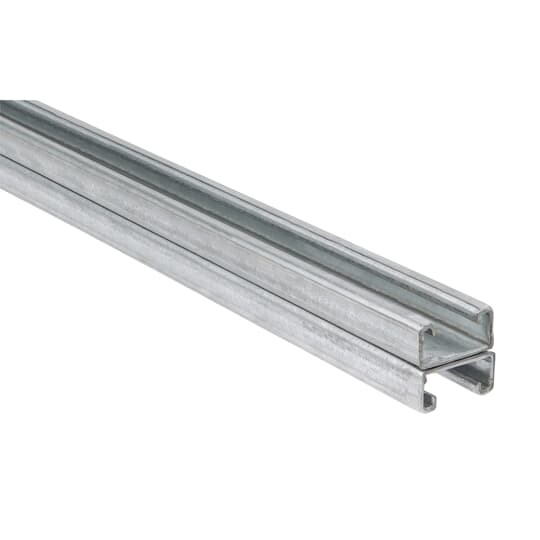 B1402-10EG Superstrut B Series Back to Back Combination Metal Channel, 10 ft L 1-5/8 in W 13/16 in D 14 ga THK, Steel, Electro-Galvanized/Silver Galvanized, Domestic