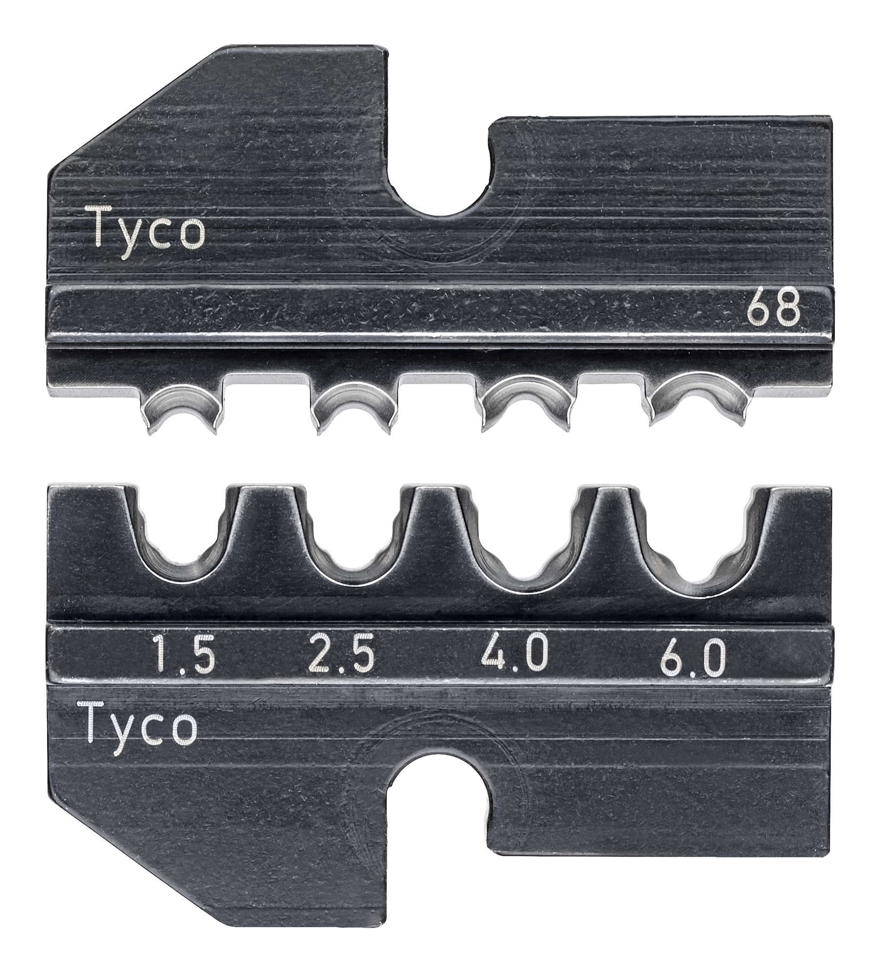 97 49 68 Crimping Die, 1.5 to 6 sq-mm, 16 to 10 AWG, Ball Bearing Steel