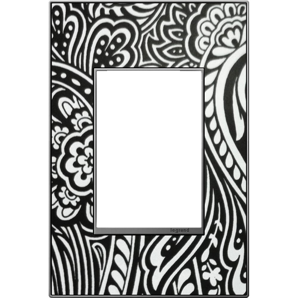 AWM1G2M4 Adorne Designer Wall Plate, 1 Gangs, 3.45 in W x 5.13 in H, Plastic