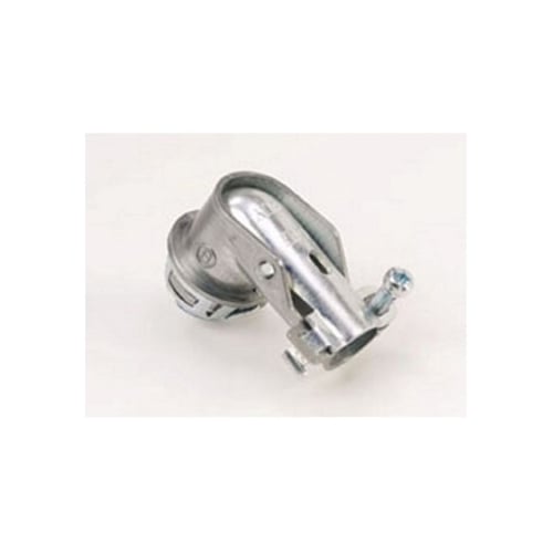 802SP Bridgeport Whipper-Snap Single Screw Flexible Cord Connector, 3/8 in Trade, 2/3 Conductors, 0.48 to 0.58 in Cable Openings, Die Cast Zinc, Ball Burnished/Mirror Smooth