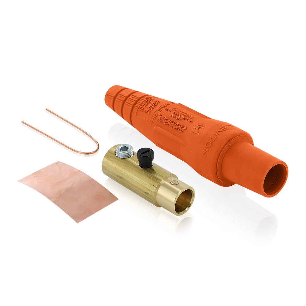 16D32-UO Rhino-Hide 1-Pole Cam Type Taper Nose While-in-Use Detachable Female Plug, 600 V AC, 400 A, 2/0 to 4/0 AWG Wire, Single Setscrew, NEMA 3R