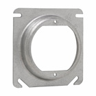 Eaton Crouse-Hinds series Square Cover, 4", Steel, Raised 1-1/4", open with ears 2-3/4", 8.5 cubic inch capacity