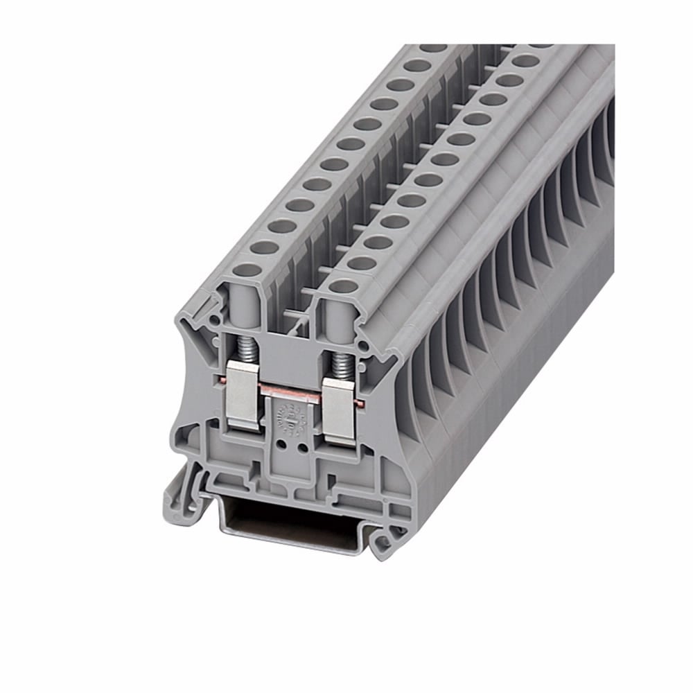 XBUT6 1-Level Terminal Block, 600/700/800 V AC, 40/50/57 A, 24 to 8 AWG Wire, DIN Rail Mount