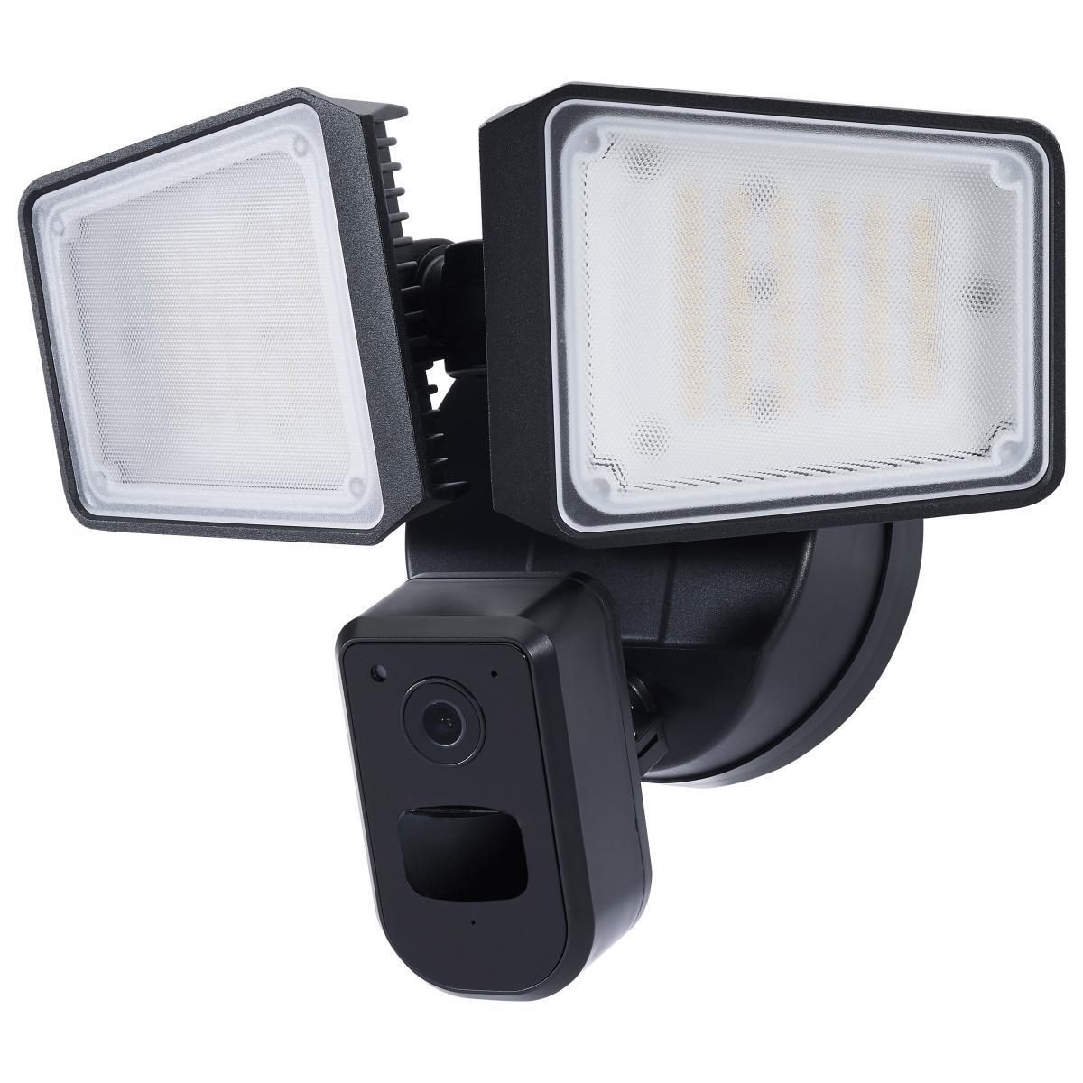 65-921 Rectangular Outdoor Smart Security Light with Camera, 36 Watt, Tunable White, Black Finish