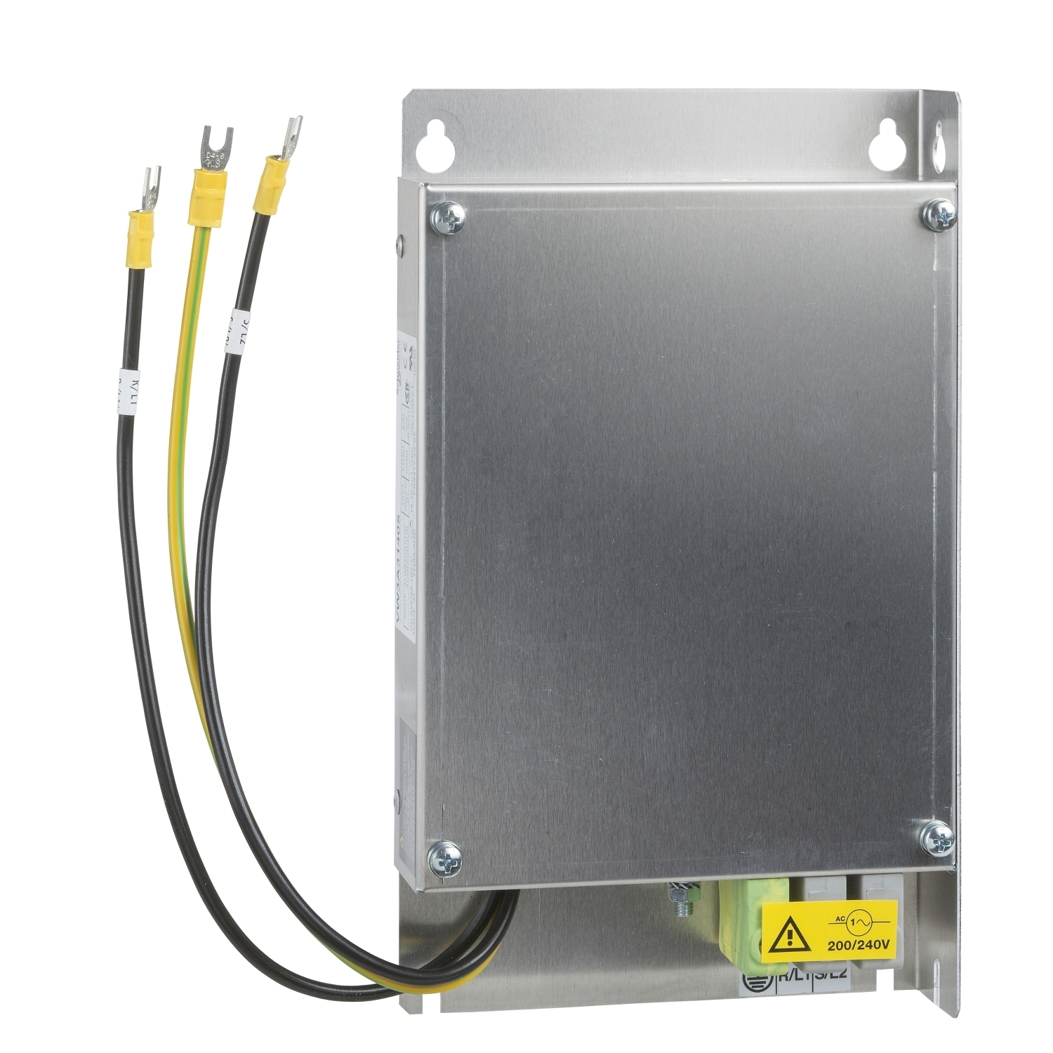 VW3A31403 Radio Interference EMC Input Filter, 200 to 240 VAC, 16 A, 1-1/2 hp, 7.68 in H x 4.12 in W