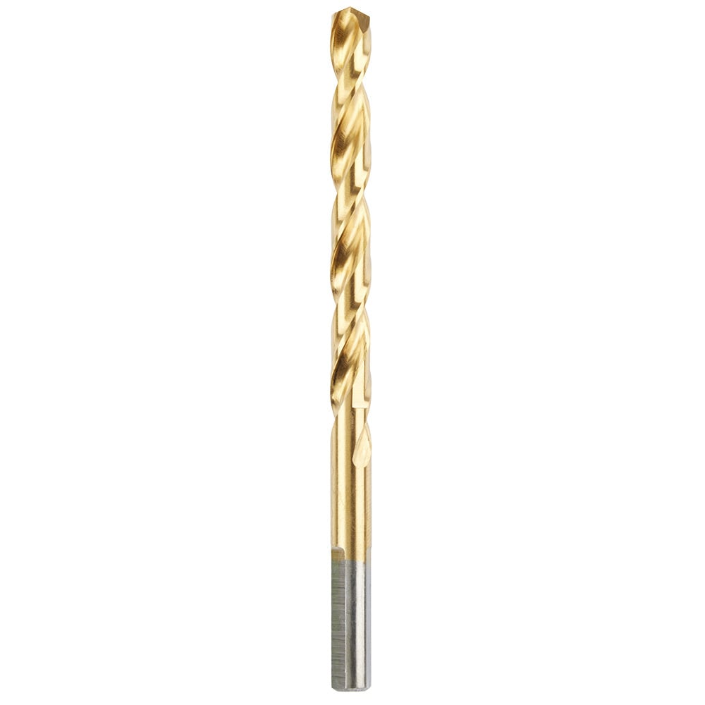 48-89-2213 Thunderbolt Secure-Grip Jobber Length Drill Bit, 1/4 in Drill - Fraction, 0.25 in Drill - Decimal Inch, 135 deg Point, Steel, Titanium Coated