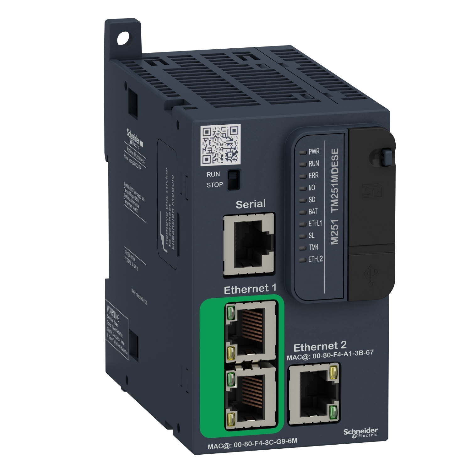 TM251MDESE Processor Module, 7 Outputs