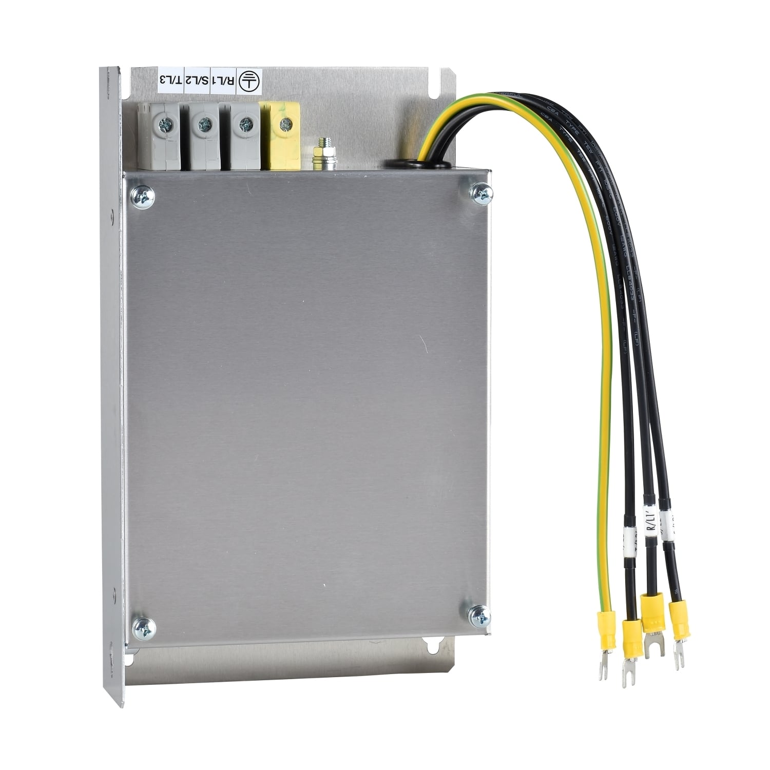 VW3A31406 Radio Interference EMC Input Filter, 200 to 240/380 to 500 VAC, 25 A, 3 hp, 9-1/4 in H x 5.51 in W