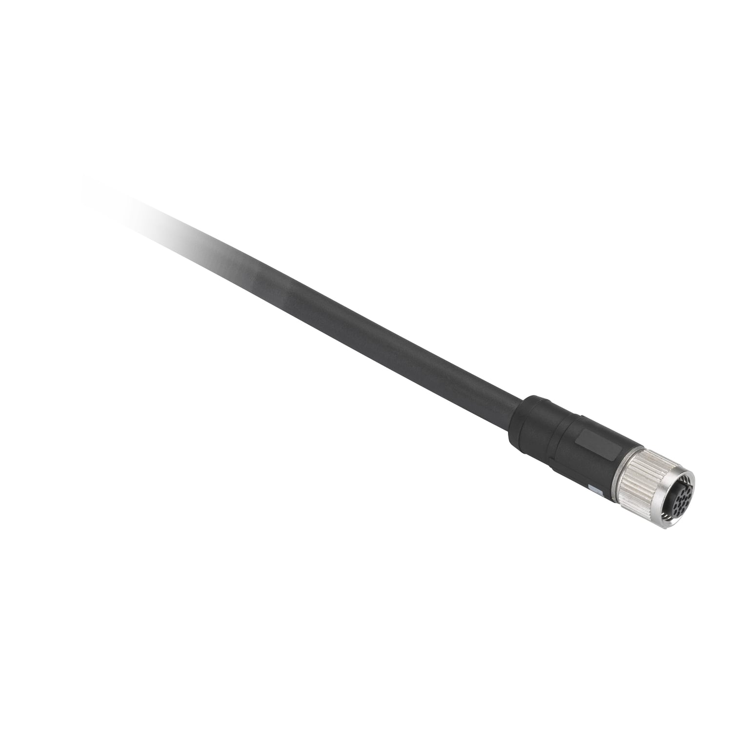 XZCP29P11L10 OsiSense XZ Screw-On Pre-Wired Connector, 30 VAC, 36 VDC, 8-Pin M12 Jack End Connection, 10 m L, 0.34 sq-mm Conductor, PUR