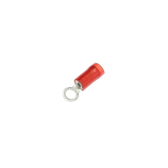 RA333 Sta-Kon RA Series Insulated Ring Terminal, 22 to 16 AWG Conductor, 0.72 in L, Insulation Grip Sleeve Barrel, Copper, Red