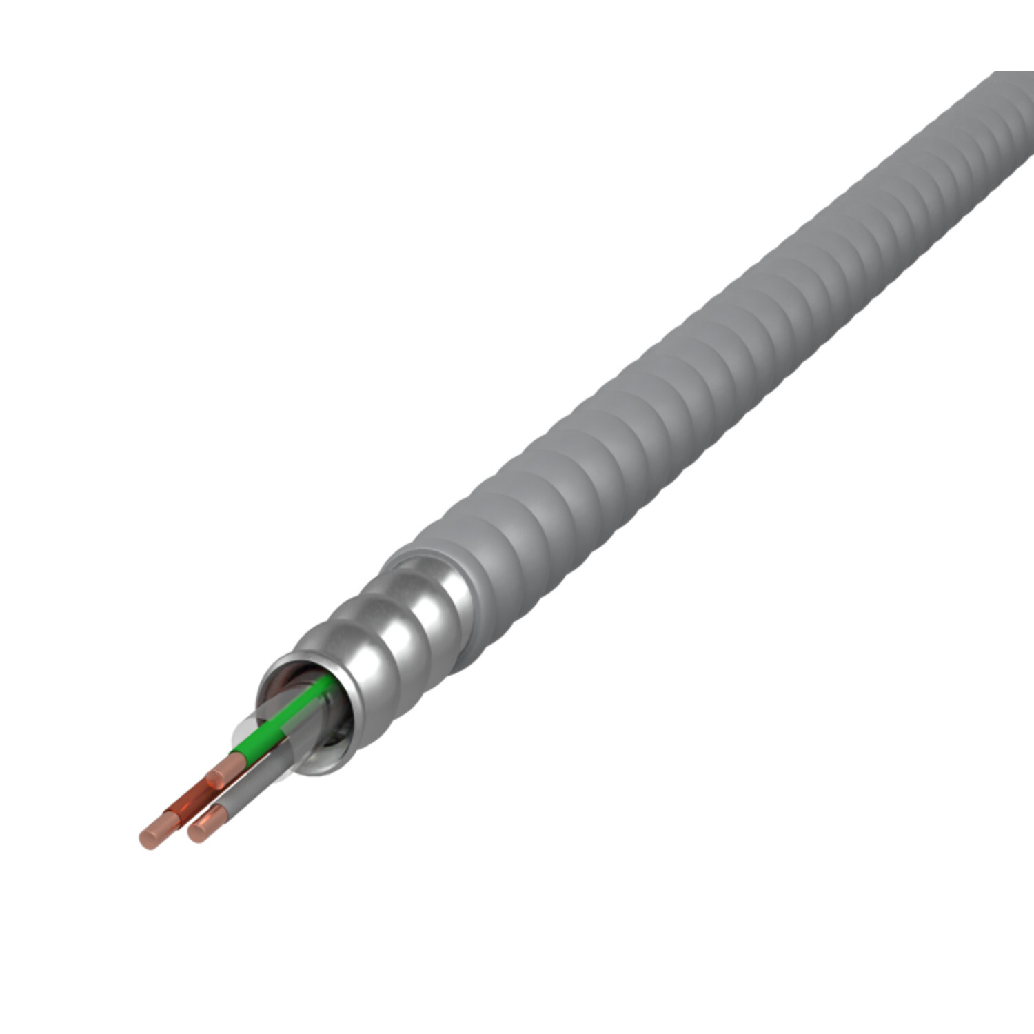 2305-42-00 Type MC Parking Deck/Lot Cable With Grounding and Neutral Conductor, Coil Packaging, 600 V AC, (3) 12 AWG Solid Copper Conductor, 250 ft L