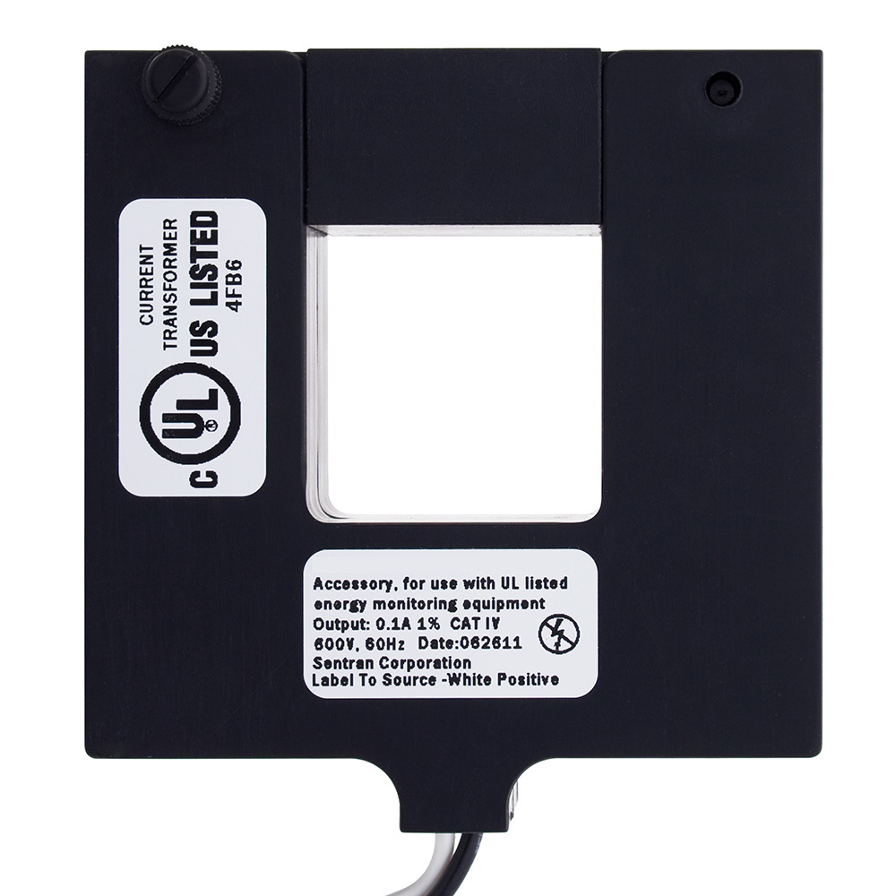 CTD01-K16 Square Sub-Metering Split Core Current Transformer, 100:0.1 Current Ratio, 100 A Primary, 0.1 A Secondary, 600 VAC