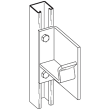 B514RZN Right Hand Reel Rack Support, 3-5/8 in L, For Use With 2 in Pipe, Steel