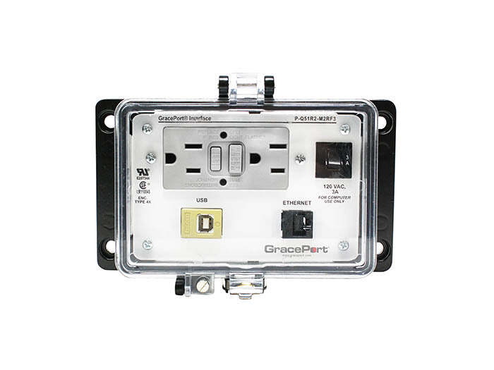P-Q51R2-M2RF3 Bulkhead/UL Type 4X Interface Connector, 304 Stainless Steel Housing