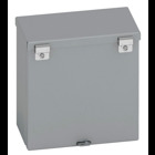 Type 3/3R junction boxes, 18" height, 8" length, 18" width, NEMA 3R, Hinged cover, RTHC NK enclosure, Surface mounted, Medium single door, No knockout, Embossed thru holes, Carbon steel