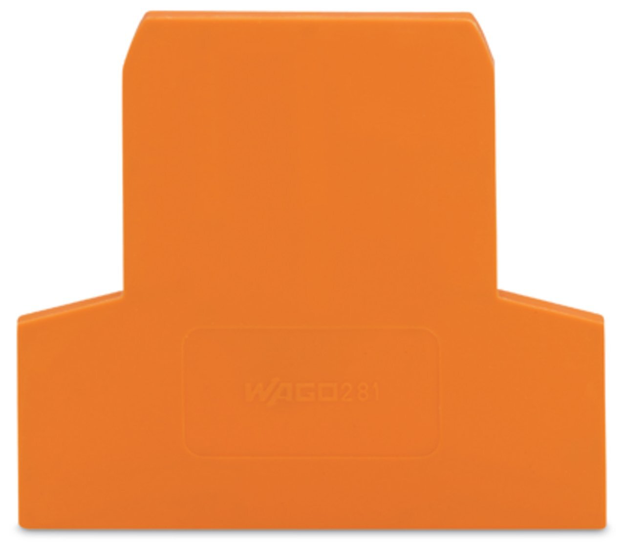 281-309 End and Intermediate Plate, For Use With 281 Series Rail Mounted Terminal Block, Orange