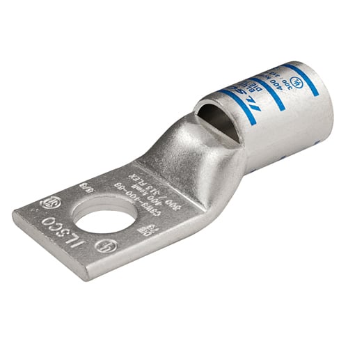 CSWS-400-58 SureCrimp CSWS 1-Hole Lug Compression Connector Sight Hole With Sight Hole, 4/0 AWG to 400 kcmil Flex Copper Conductor, Die Code: ILD-76, 5/8 in Stud, Tin Plated Copper