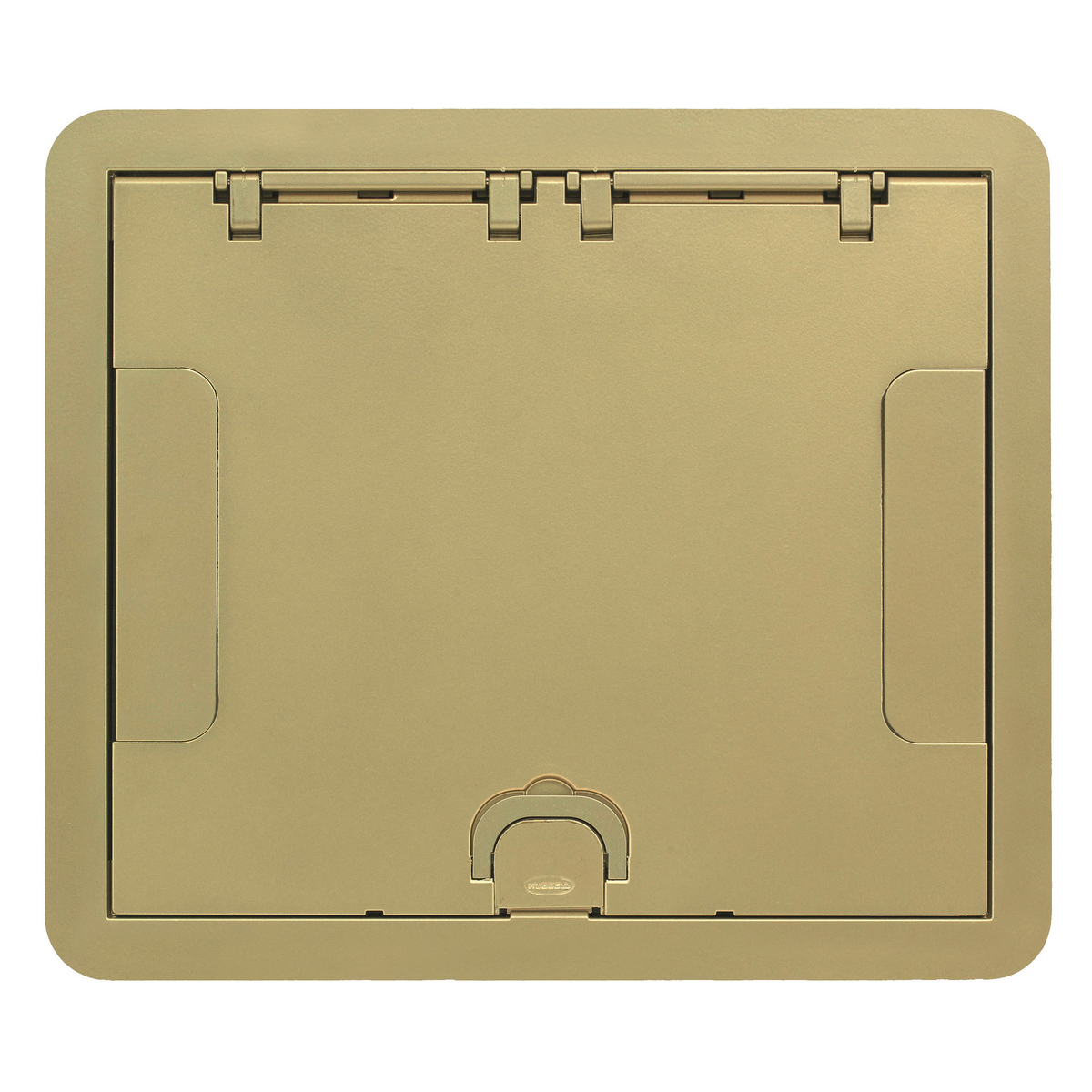 610GCCVRBRS Standard Floor Box Cover, 11-1/2 in L x 10 in W, Cast Aluminum