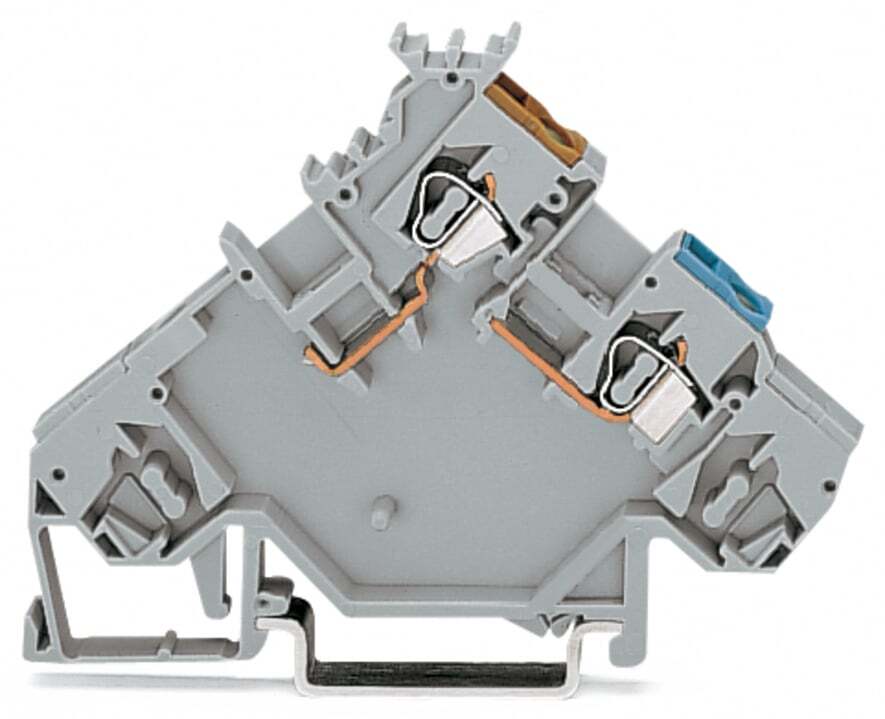280-564 280 2-Conductor Terminal Block, 400 V, 20 A, 24 to 16 AWG Wire, DIN Rail Mounting