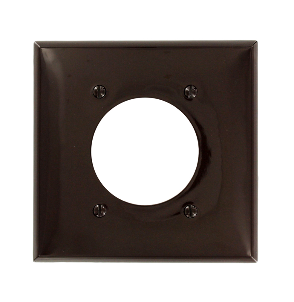 80726 Standard Size Traditional Wall Plate, 1 Gangs, 4.562 in W x 4.5 in H, Thermoplastic, Brown