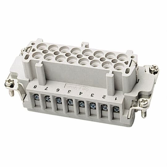 FS116T Pos-E-Kon T Series High Temperature Terminal Insert, 16 Positions, 20 to 14 AWG Wire, Female Screw Connection, Thermoplastic