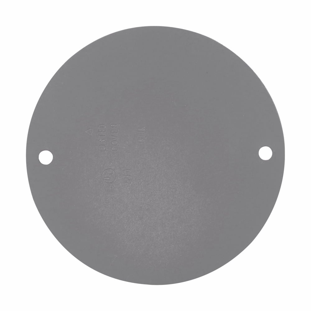 TP7158 Blank Weatherproof Outlet Box Cover Plate with Gasket, 4 in Dia, 5.06 in L x 1.63 in W x 5.06 in D, Die-Cast Aluminum