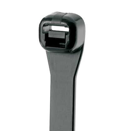 SG150I-C0 Super-Grip SG Series Weather-Resistant Intermediate Cross Section Cable Tie, 6.2 in L x 0.168 in W x 0.04 in THK, Nylon 6.6, Black