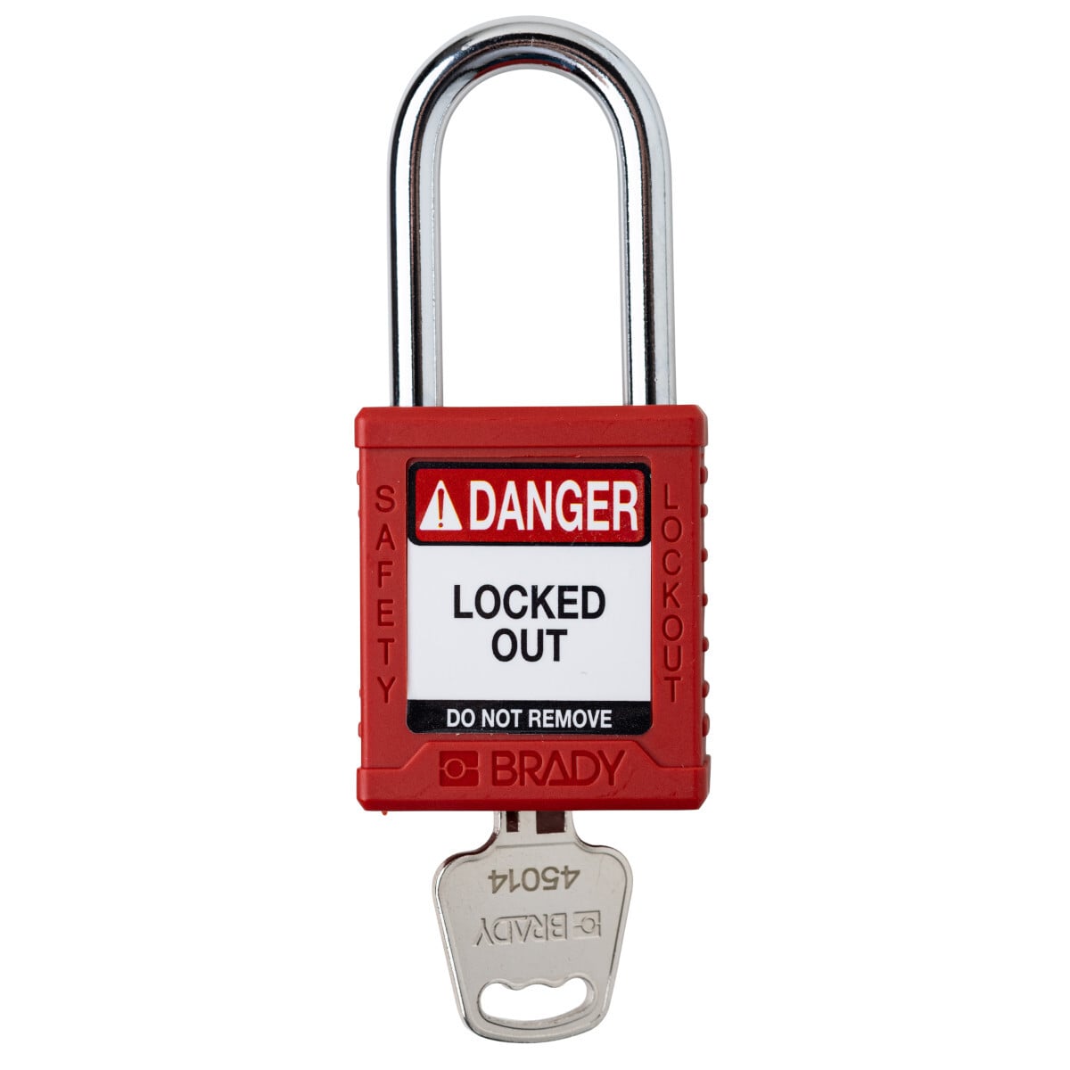 SDPL-RED-38ST-KD SDPL Safety Lockout Padlock, Keyed Different Key, Red, Plastic Body, 0.25 in Dia Shackle x 1.5 in H x Steel Shackle