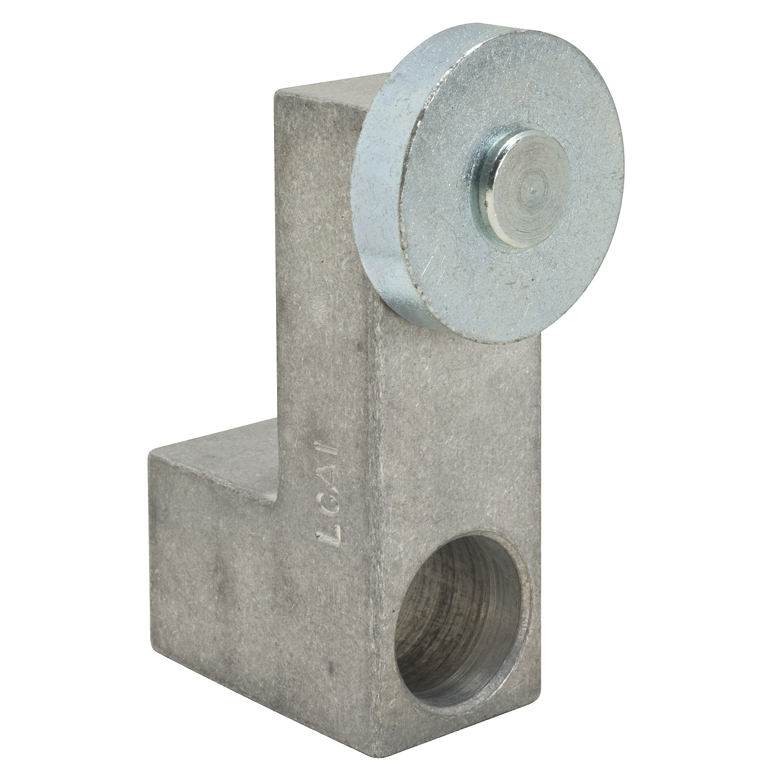 LCH1 Style LC 360 deg Angular Adjustable Fixed Length Spring Return Roller Lever, 2 in L, Steel Roller, Aluminum Arm