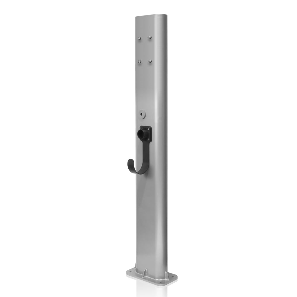 EPED1 Single Mount Charging Station Pedestal, For Use With Evr-Green EV320 and EV480 Level 2 Electric Vehicle Charging Stations, Carbon Steel