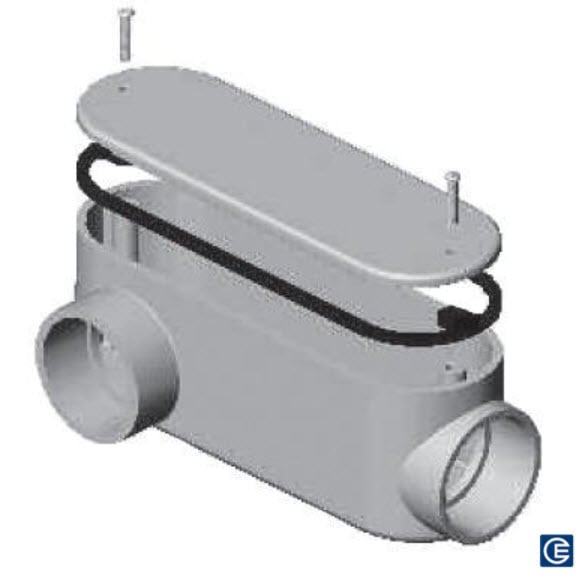 PVC Conduit Body Fitting, Type LR, 2-1/2 Inch