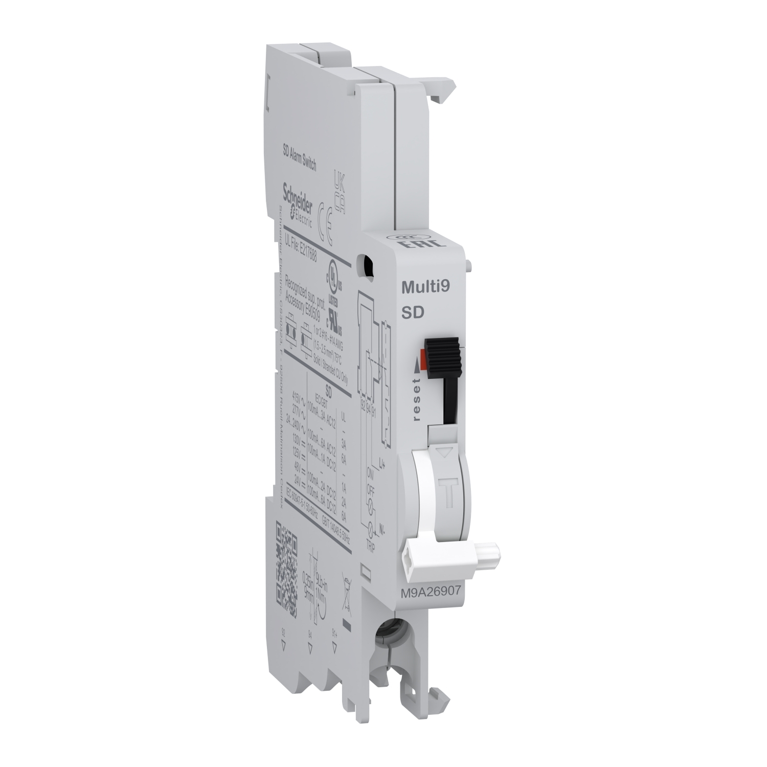 M9A26907 Auxiliary Contact, 24 to 415 VAC, 24 to 130 VDC, 100 mA to 6 A, 1 Contacts, Clamp Terminal Connection